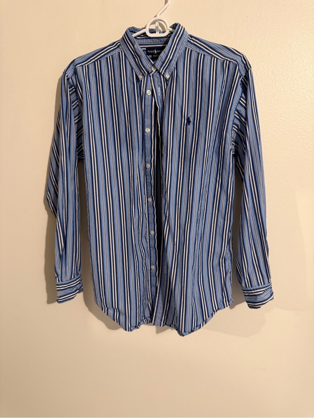Ralph Lauren Youth XL (20) Blue Stripe Button-Down long sleeve shirt: Preppy Y2K
